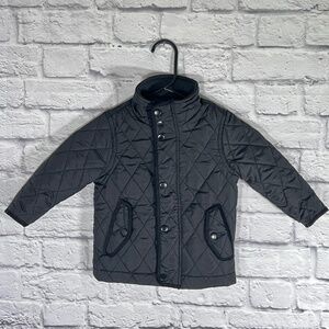 NWT Urban Republic Black Button Zip Quilted Puffer Jacket Toddler Size 18M